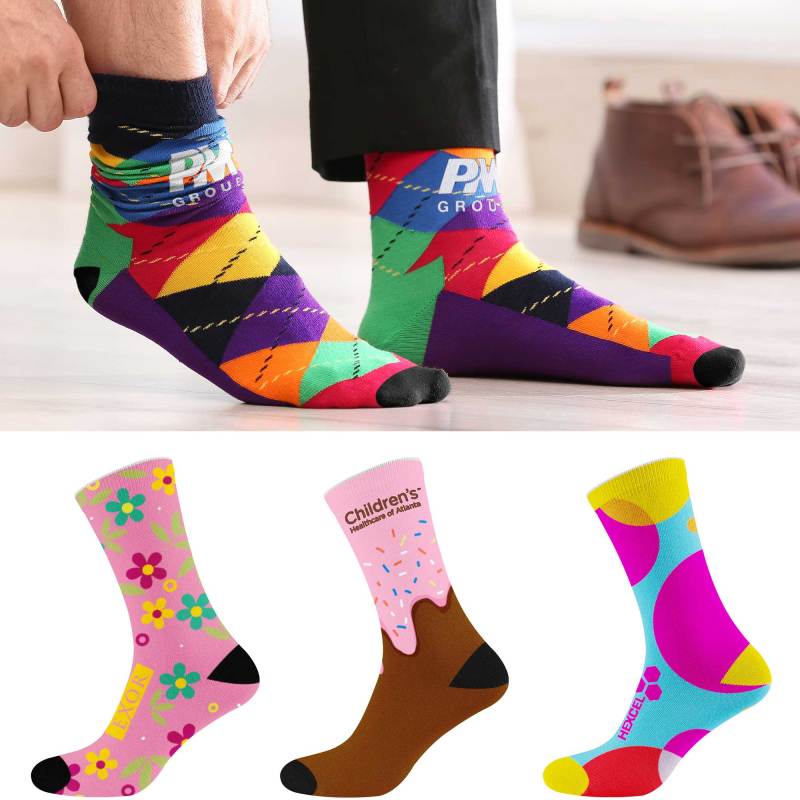 Crew Cut Dye Sublimated Socks 1 Crew Cut Dye Sublimated Socks 1