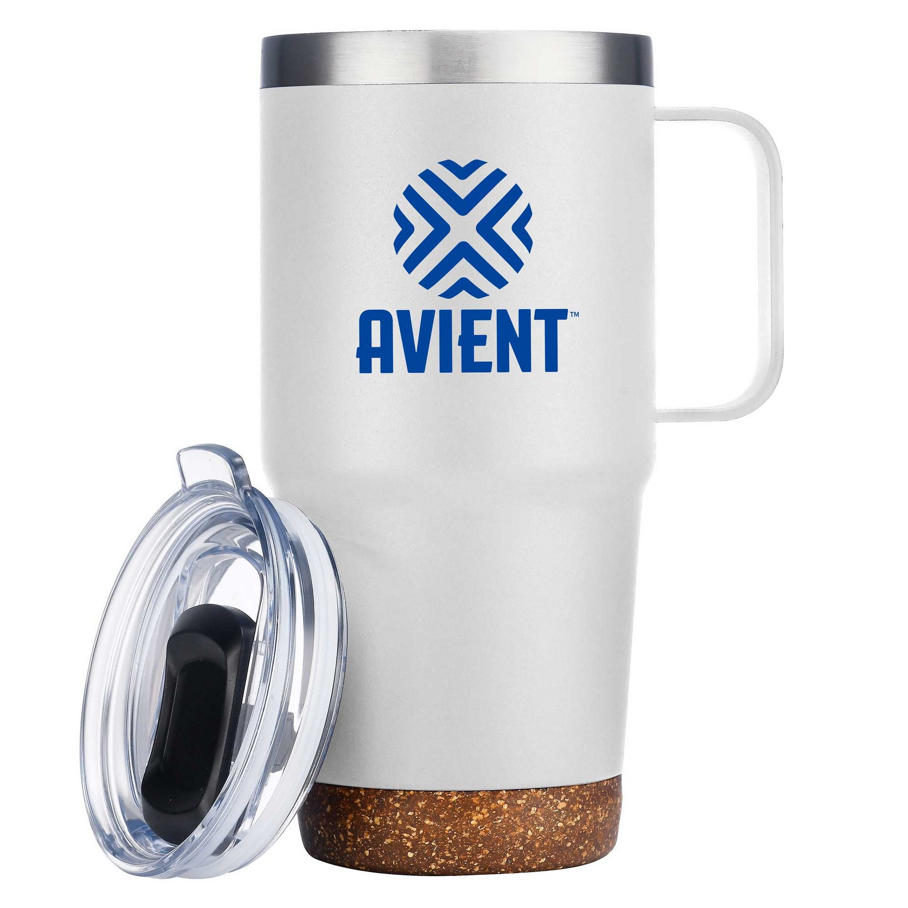 24oz. SS Travel Mug with Cork Base and Handle 1