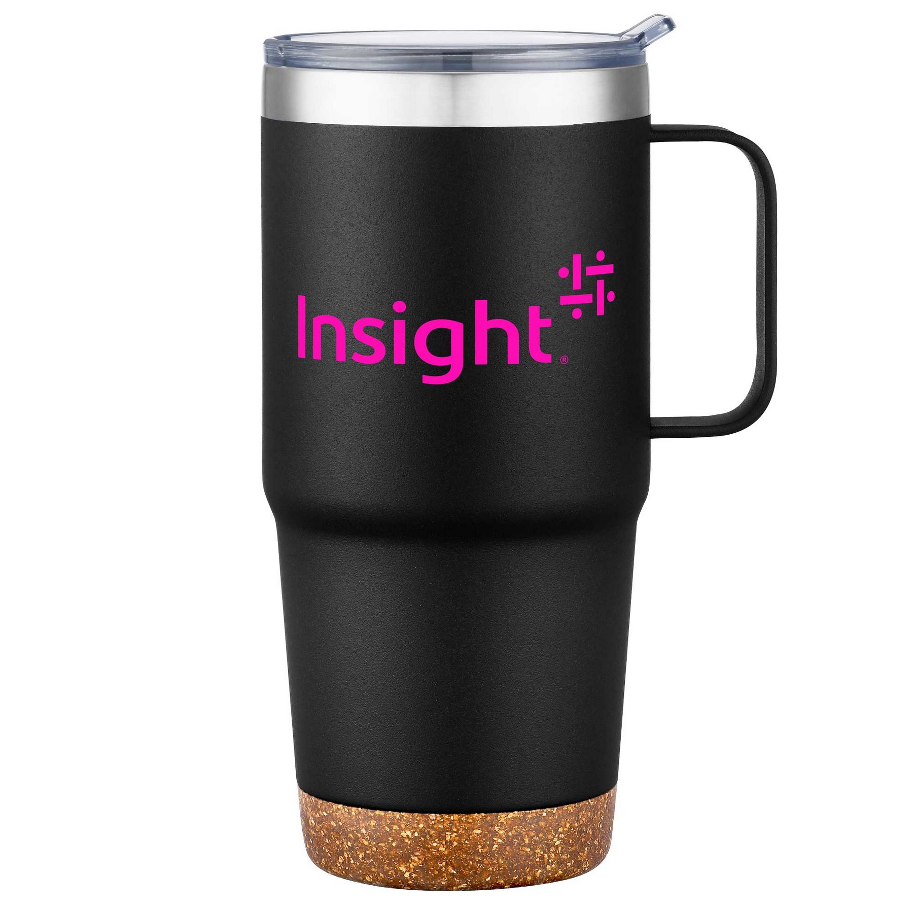 24oz. SS Travel Mug with Cork Base and Handle 1