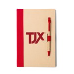 Bound Kraft Journal w/Pen Closure (Factory Direct) 10-12 Weeks - Red Bound Kraft Journal w/Pen Closure (Factory Direct) 10-12 Weeks - Red