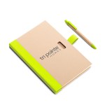 Bound Kraft Journal w/Pen Closure (Factory Direct) 10-12 Weeks - Lime Green Bound Kraft Journal w/Pen Closure (Factory Direct) 10-12 Weeks - Lime Green