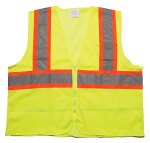ANSI 2 Tri Color Safety Vest (Factory Direct - 10-12 Weeks Ocean) - Yellow/Orange/Silver ANSI 2 Tri Color Safety Vest (Factory Direct - 10-12 Weeks Ocean) - Yellow/Orange/Silver
