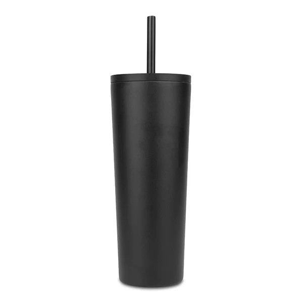 27 Oz. Natick Double Wall SS Mug w/Straw 1