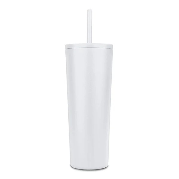 27 Oz. Natick Double Wall SS Mug w/Straw 1
