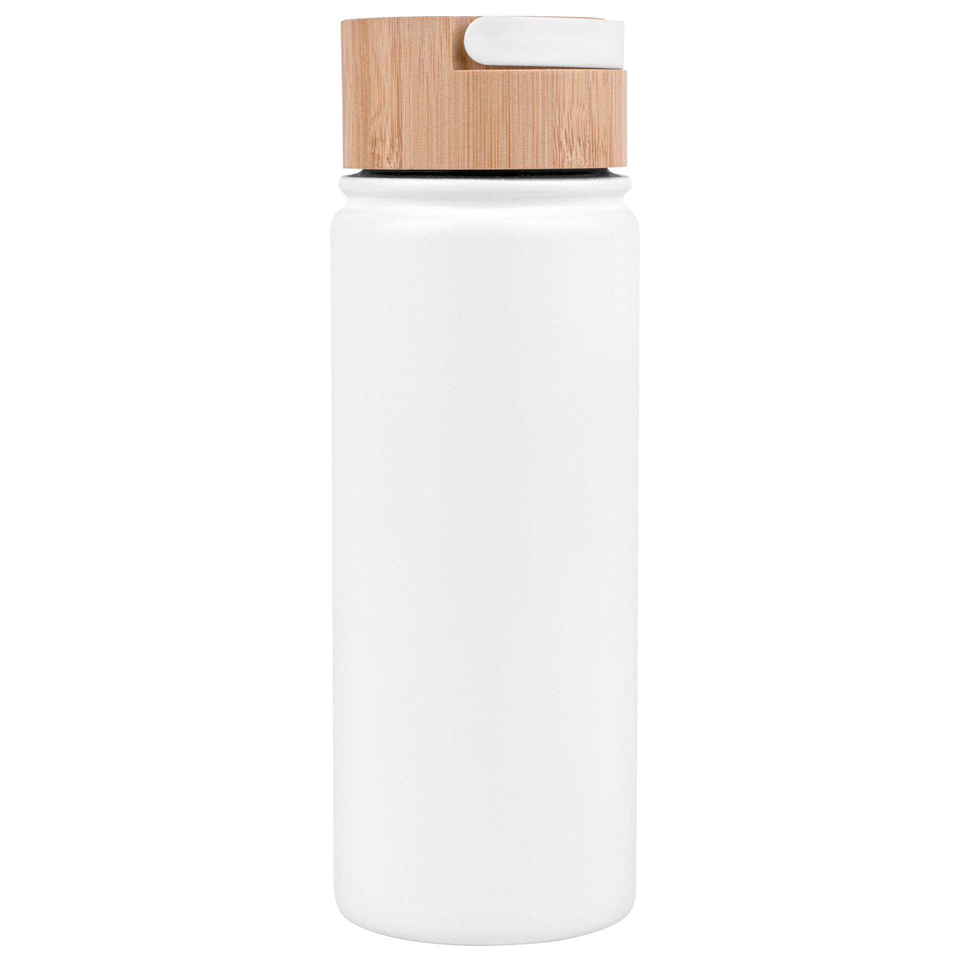 20 Oz. Vacuum-Sealed Stainless Water Bottle w/Bamboo Lid 1