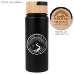 20 oz. Vacuum-Sealed Stainless Water Bottle with Bamboo Lid (Factory Direct - 10-12 Weeks Ocean) - Black 20 oz. Vacuum-Sealed Stainless Water Bottle with Bamboo Lid (Factory Direct - 10-12 Weeks Ocean) - Black