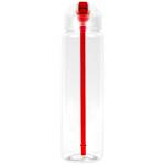 32 Oz. Recyclable Sports Bottle w/Flip-Up Lid - Clear/Red 32 Oz. Recyclable Sports Bottle w/Flip-Up Lid - Clear/Red