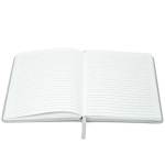 Recycled Leather Journal - Gray Blank Open View Recycled Leather Journal - Gray Blank Open View