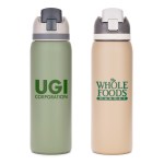Three-Toned 27 Oz. Stainless Steel Straw Bottle 1 Three-Toned 27 Oz. Stainless Steel Straw Bottle 1