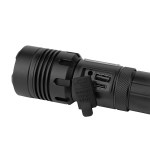 1200LM Metal Flashlight w/2000mAh Rechargeable Battery (Factory Direct) 10-12 Weeks - Black Charger Ports 1200LM Metal Flashlight w/2000mAh Rechargeable Battery (Factory Direct) 10-12 Weeks - Black Charger Ports