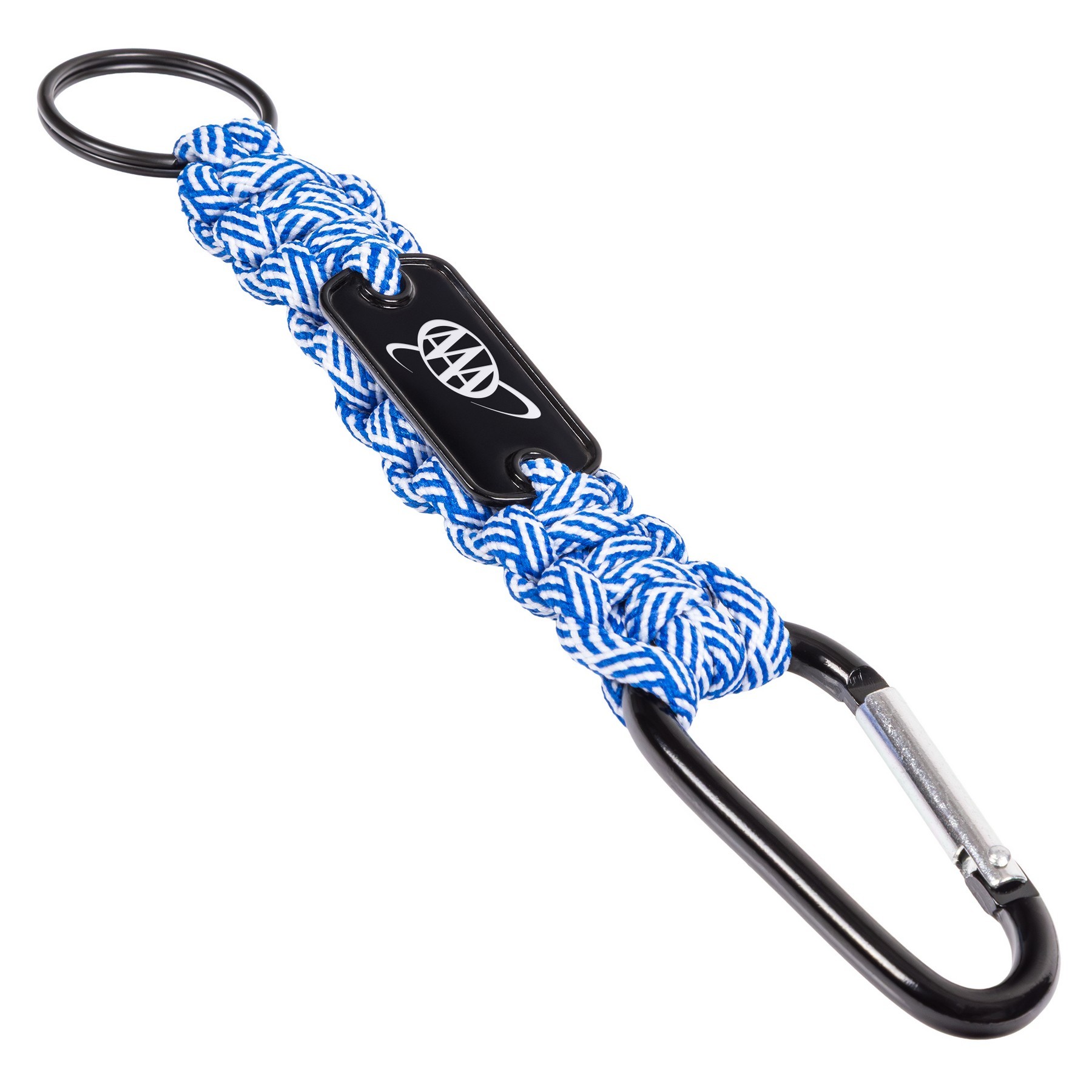Carabiner Box Knot Braided Key Chain with Keyring and Metal Plate (Factory Direct) 10-12 Weeks 1