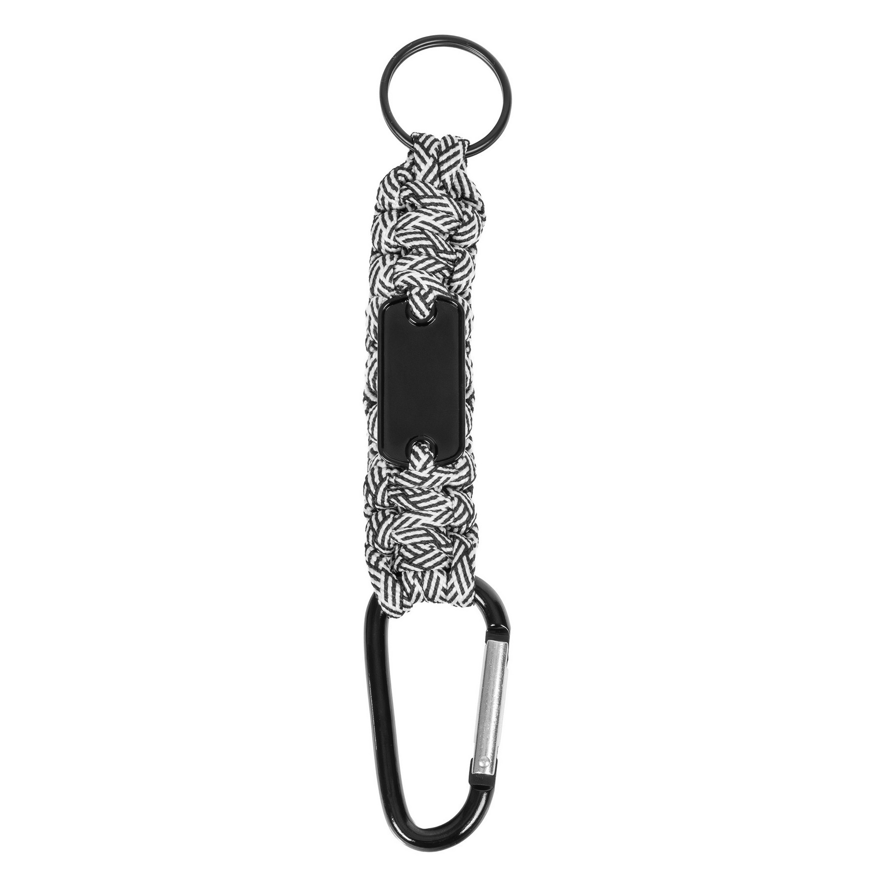 Carabiner Box Knot Braided Key Chain with Keyring and Metal Plate (Factory Direct) 10-12 Weeks 1
