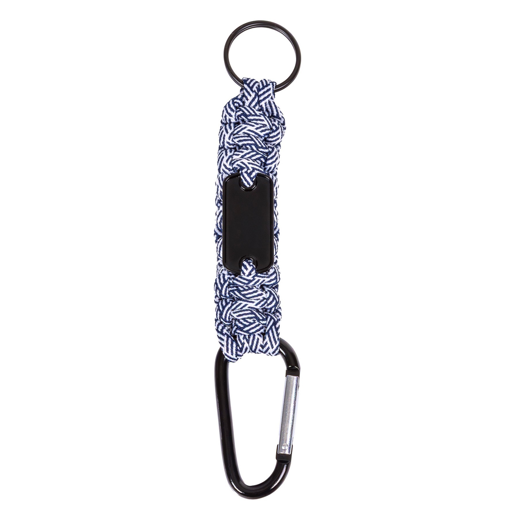 Carabiner Box Knot Braided Key Chain with Keyring and Metal Plate (Factory Direct) 10-12 Weeks 1