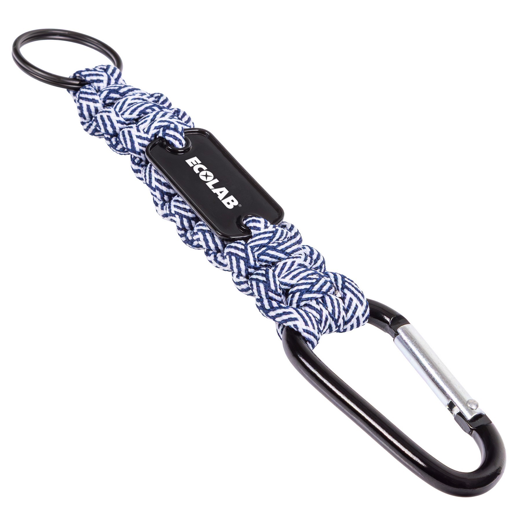 Carabiner Box Knot Braided Key Chain with Keyring and Metal Plate (Factory Direct) 10-12 Weeks 1