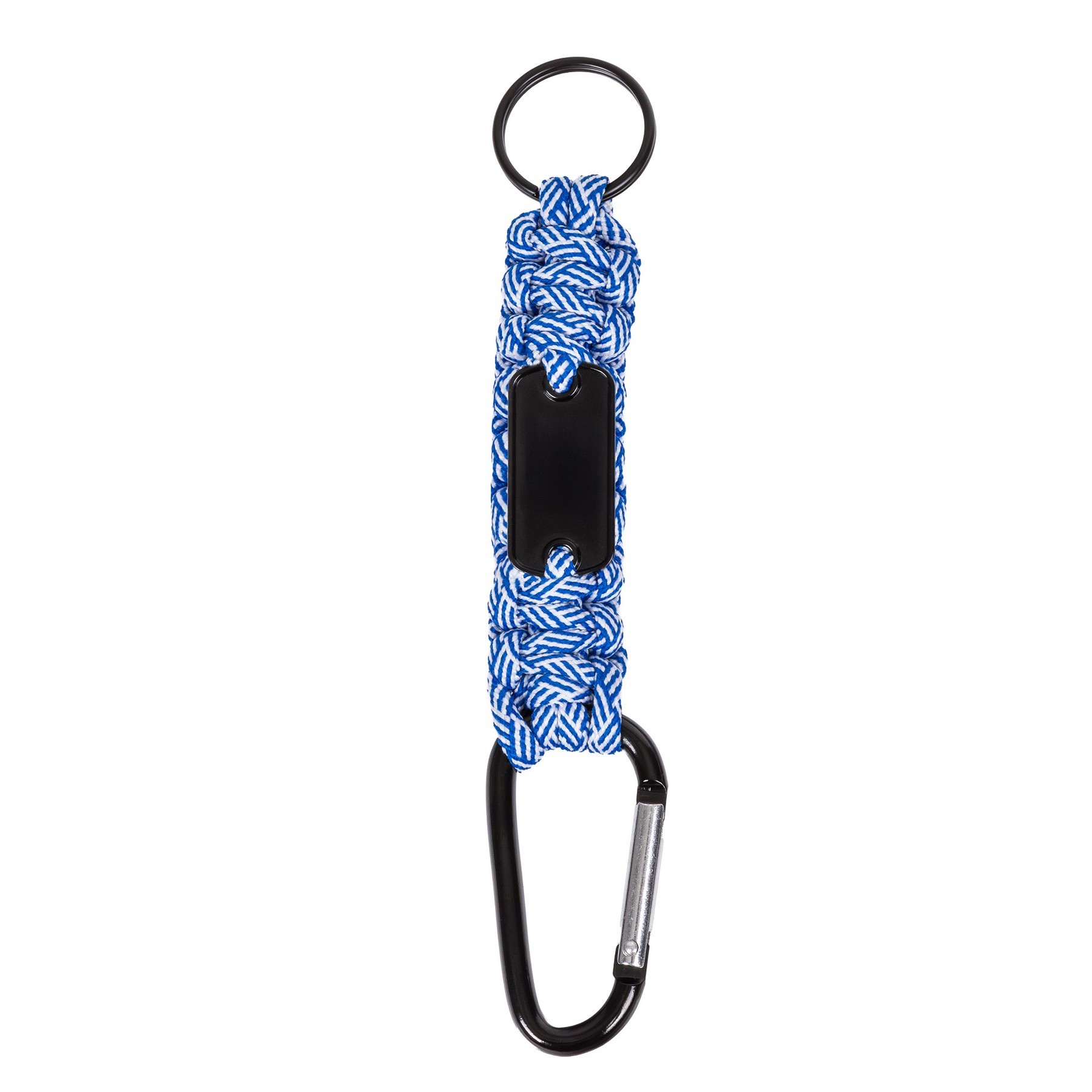 Carabiner Box Knot Braided Key Chain with Keyring and Metal Plate (Factory Direct) 10-12 Weeks 1