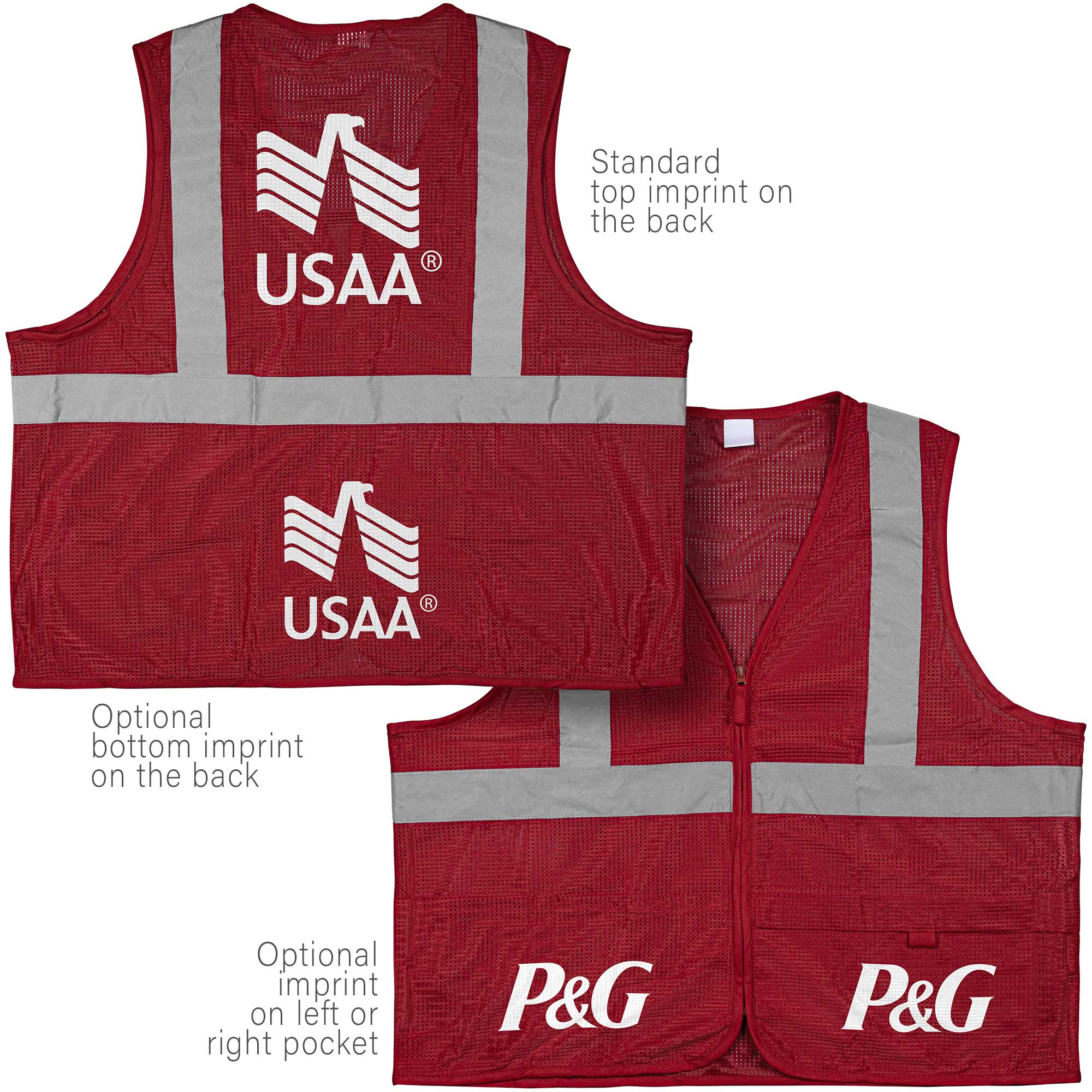 100% Polyester Premium Reflective Safety Vest 1