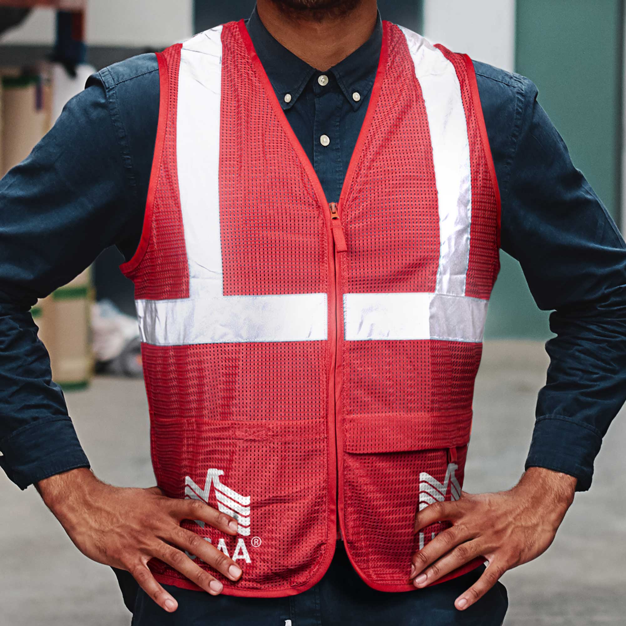 100% Polyester Premium Reflective Safety Vest 1