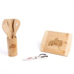 Chef's Companion Kit - Bamboo Brown Logo Utensils Chef's Companion Kit - Bamboo Brown Logo Utensils