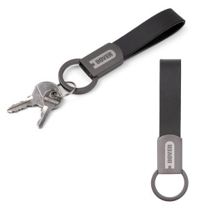 Axis Gunmetal Leather Keyring (Factory Direct) 10-12 Weeks 1 Axis Gunmetal Leather Keyring (Factory Direct) 10-12 Weeks 1
