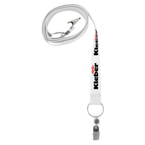 3/4" Screen Printed Dual Attachment Lanyard (Factory Direct - 10-12 Weeks Ocean) 1 3/4" Screen Printed Dual Attachment Lanyard (Factory Direct - 10-12 Weeks Ocean) 1