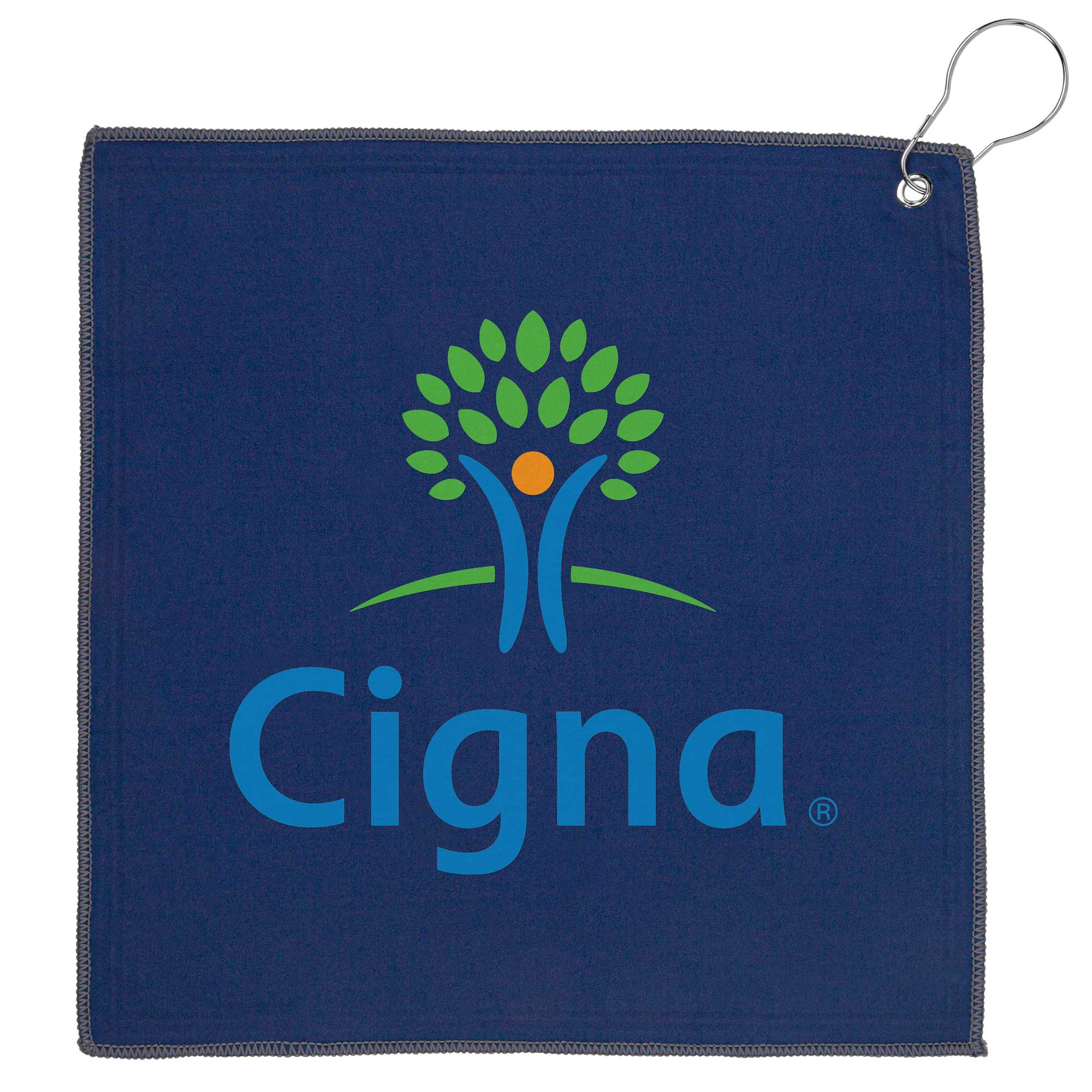 Recycled Golf Towel w/Carabiner (12" x 12") 1