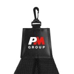 ProWaffle rPET Golf Towel (16" x 16") - Black ProWaffle rPET Golf Towel (16" x 16") - Black