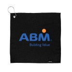 EcoWaffle rPET Golf Towel (12" x 12") - Black EcoWaffle rPET Golf Towel (12" x 12") - Black