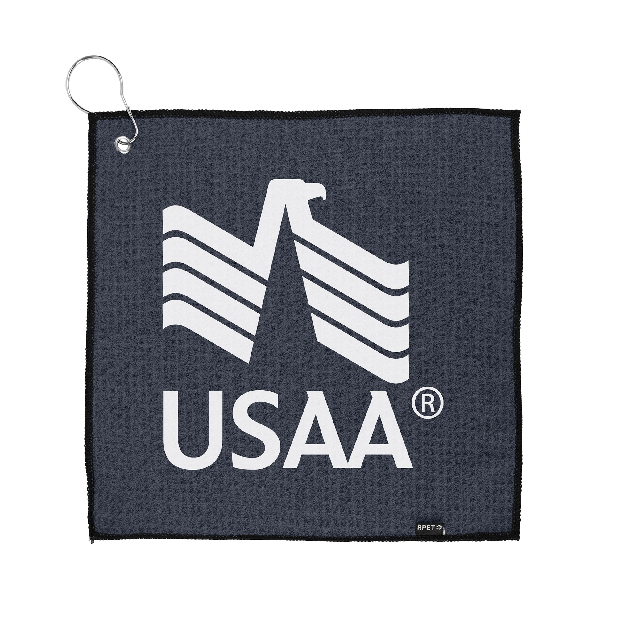 EcoWaffle rPET Golf Towel (12" x 12") 1