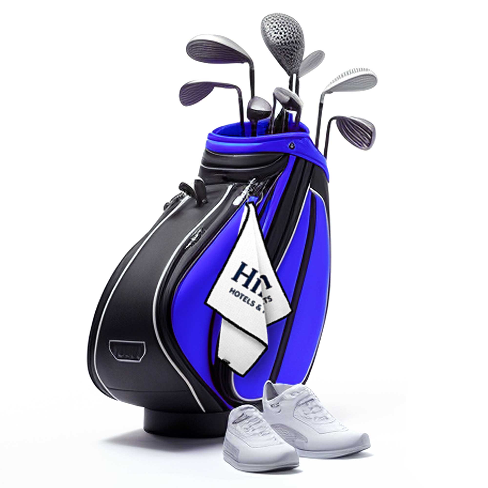 EcoWaffle rPET Golf Towel (12" x 12") 1