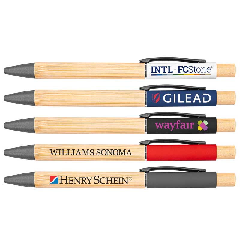 Bamboo Barrel Pen w/Gun Metal Clip 1 Bamboo Barrel Pen w/Gun Metal Clip 1