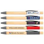 Bamboo Barrel Pen w/Gun Metal Clip 1 Bamboo Barrel Pen w/Gun Metal Clip 1