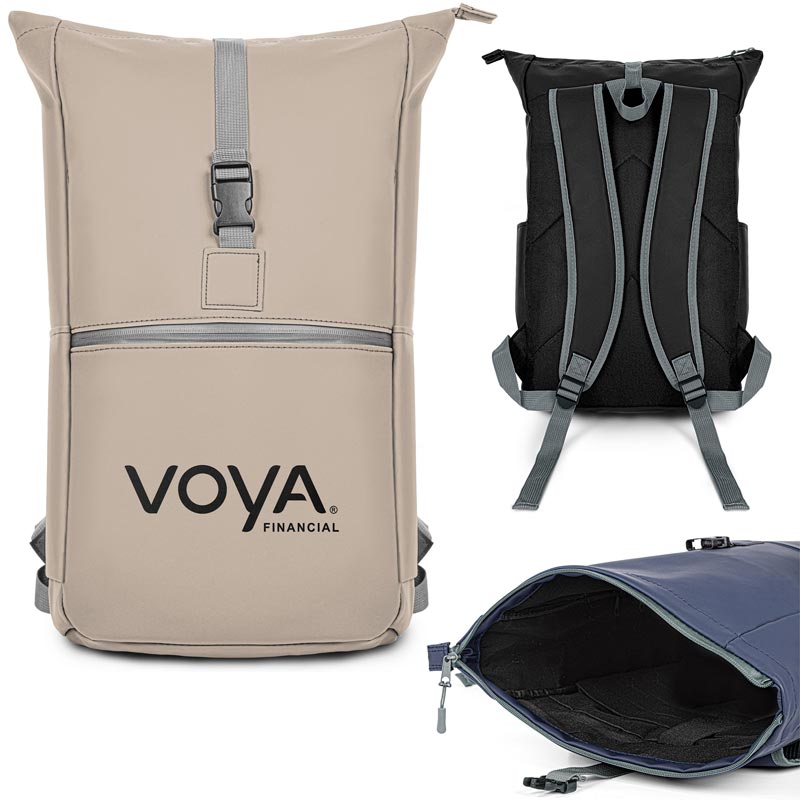 Brockton PU Leatherette Waterproof Backpack 1