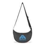 LuxSling Soft PU Sling Bag - Black Logo Front LuxSling Soft PU Sling Bag - Black Logo Front