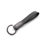 Axis Gunmetal Leather Keyring 4 Axis Gunmetal Leather Keyring 4