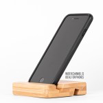 The Bamboo Dual Tablet and Mobile Device Holder - Tan Lifestyle The Bamboo Dual Tablet and Mobile Device Holder - Tan Lifestyle