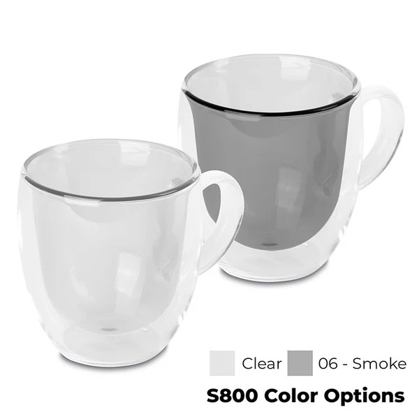 8.5 Oz. Double Wall Glass Mug 1