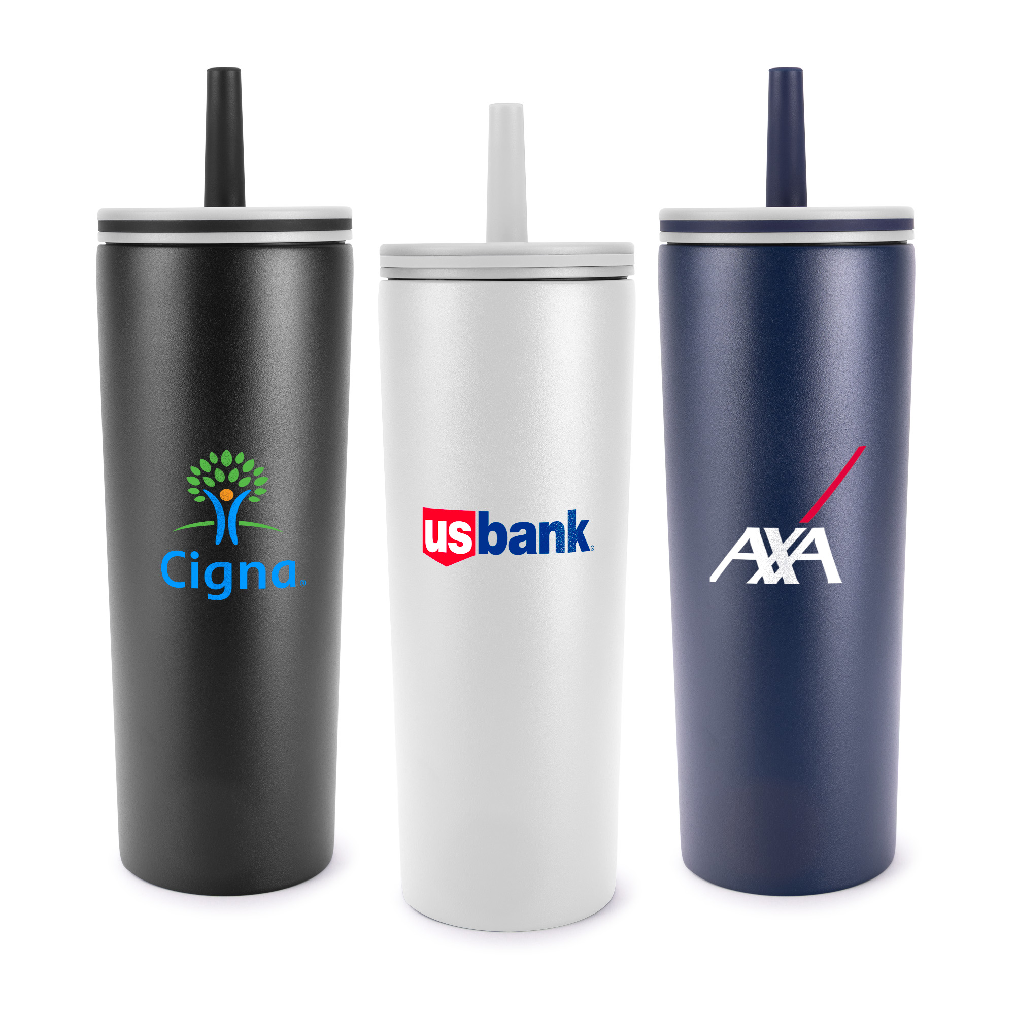ChillFlow 24oz Stainless Steel Mug with Straw 1