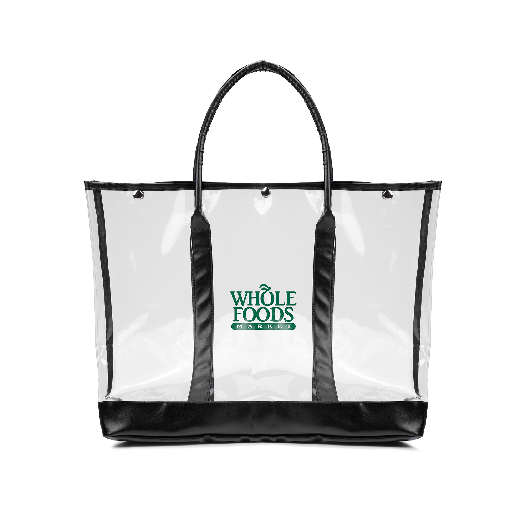 Luxe Button-Top Tote with PU Leather Trim 1