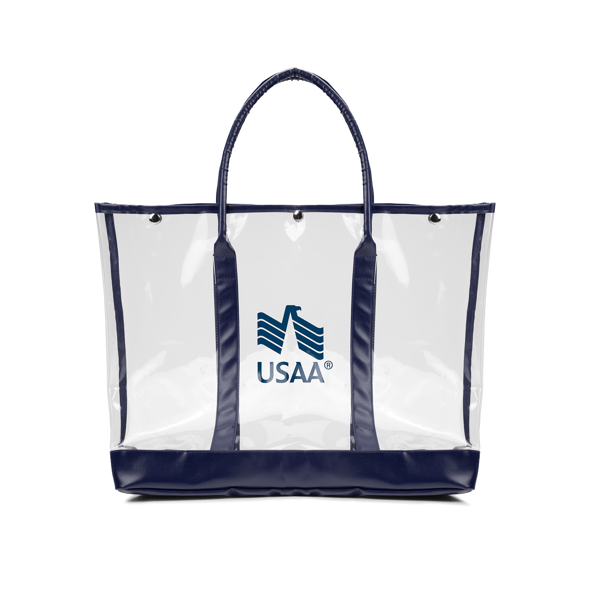 Luxe Button-Top Tote with PU Leather Trim 1