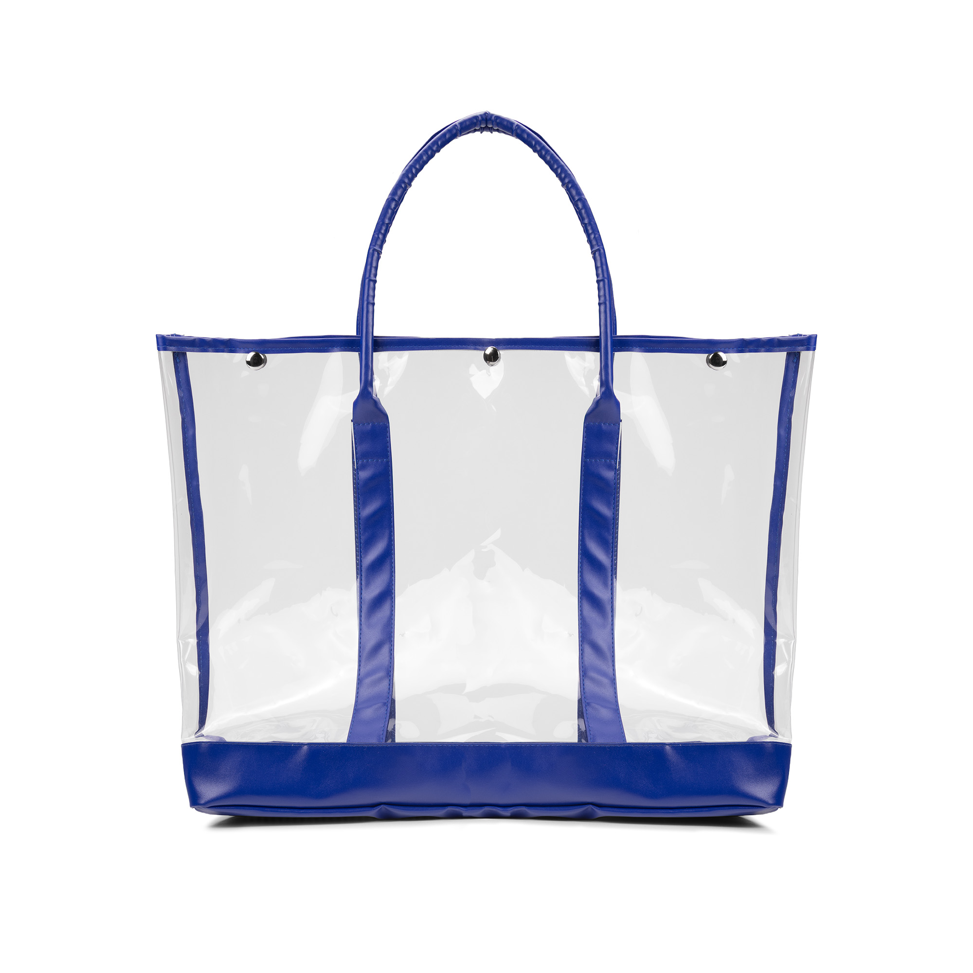 Luxe Button-Top Tote with PU Leather Trim 1