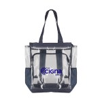 LuxeGuard TPU Backpack - Navy Front LuxeGuard TPU Backpack - Navy Front