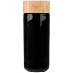 10oz. Double-Wall Ceramic Bottle with Bamboo Screw-Top Lid 2 10oz. Double-Wall Ceramic Bottle with Bamboo Screw-Top Lid 2