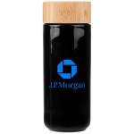 10oz. Double-Wall Ceramic Bottle with Bamboo Screw-Top Lid 3 10oz. Double-Wall Ceramic Bottle with Bamboo Screw-Top Lid 3