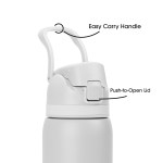 27 oz. Solid Stainless Steel Pop Straw Bottle (Factory Direct) 10-12 Weeks - White 27 oz. Solid Stainless Steel Pop Straw Bottle (Factory Direct) 10-12 Weeks - White