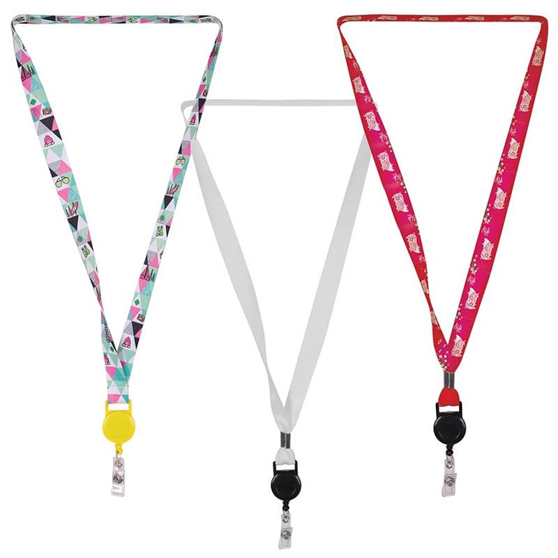 3/4" Sublimation Lanyard w/ Retractable Badge Holder (QuickShip) 18-24 Days 1 3/4" Sublimation Lanyard w/ Retractable Badge Holder (QuickShip) 18-24 Days 1