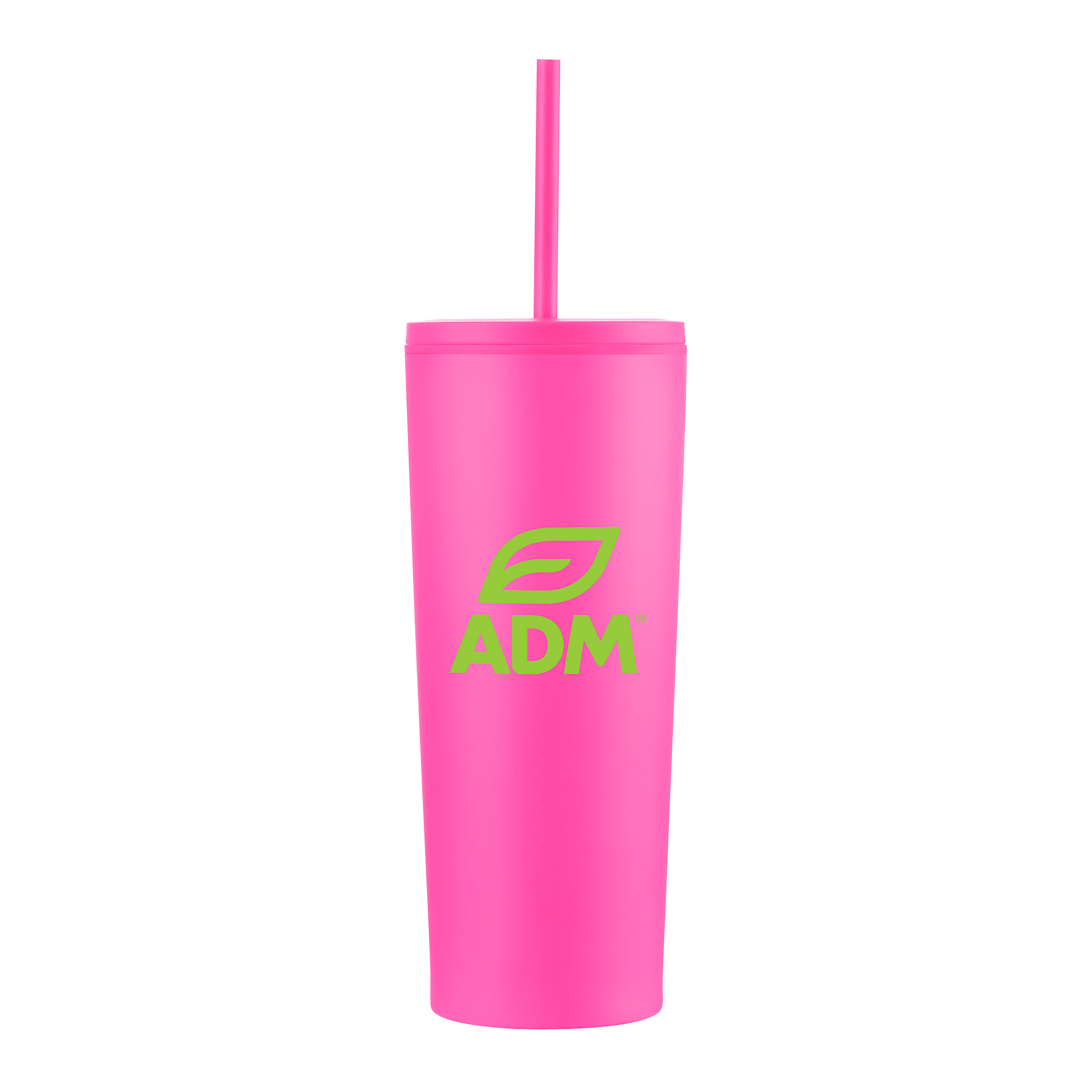 24 Oz. Double Wall Mug with Straw 1