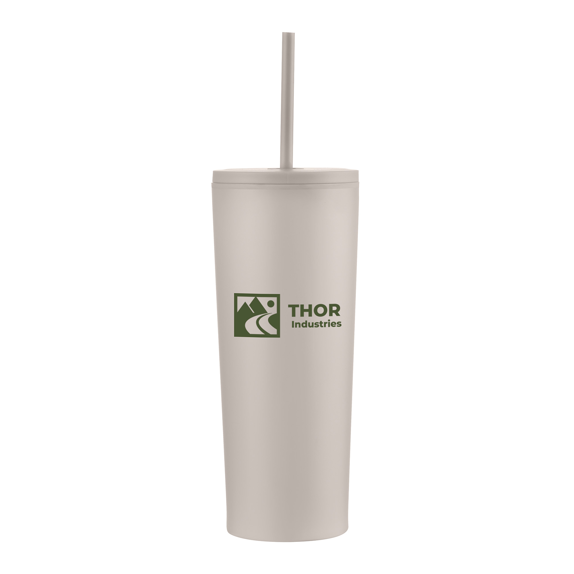 24 Oz. Double Wall Mug with Straw 1