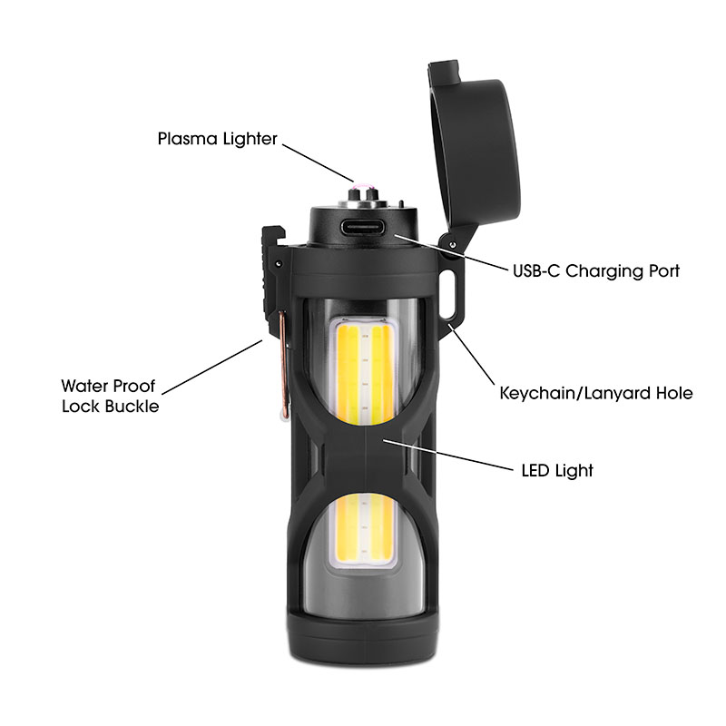 Luminix Oval Flashlight & Plasma Lighter 1
