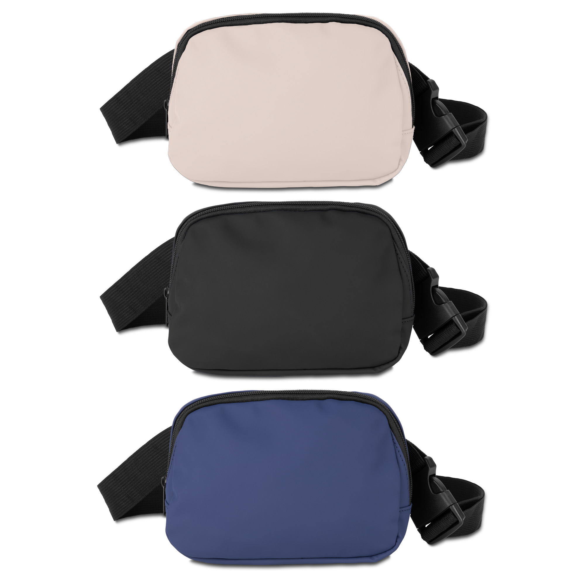 Soft PU Fanny Pack w/Hidden Zipper 1