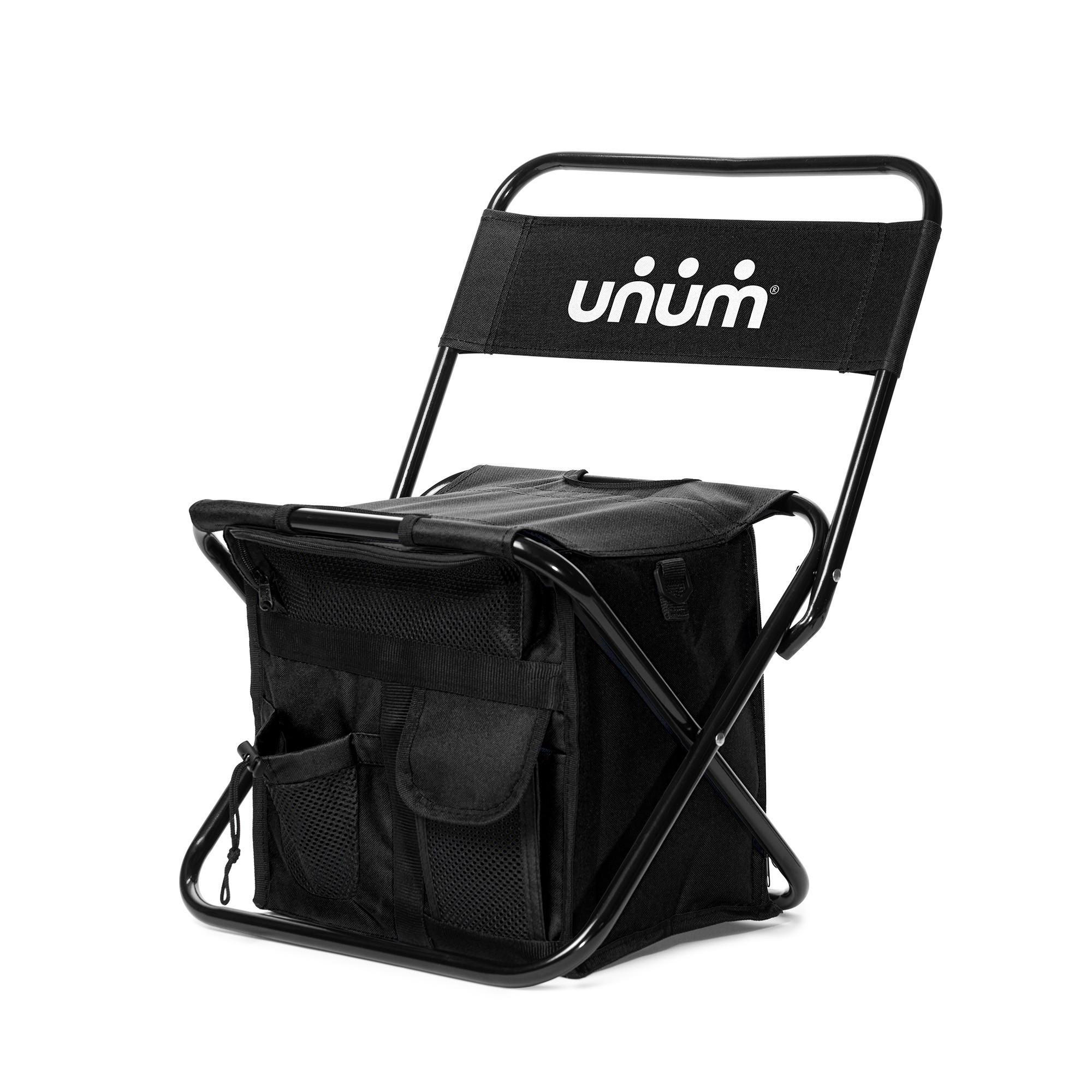 Folding Chair w/24 Can Cooler Bag & Pockets 1